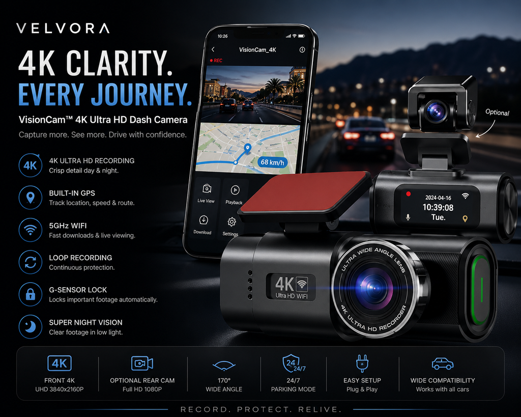 VisionCam™ 4K Dash Camera