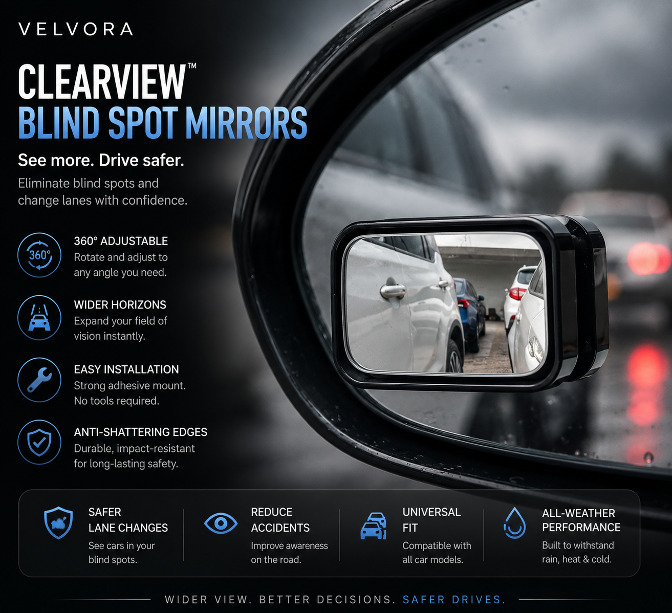 ClearView™ Blind Spot Mirrors 2pc